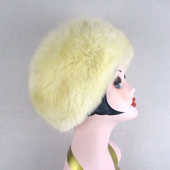 Vintage Cream Fur Hat - Picture 1 of 6
